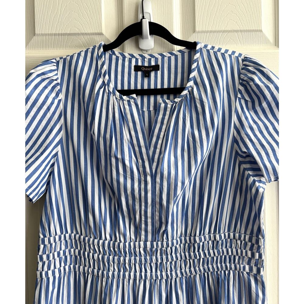 Quince Blue and White Striped Maxi Dress - Picture 6 of 13